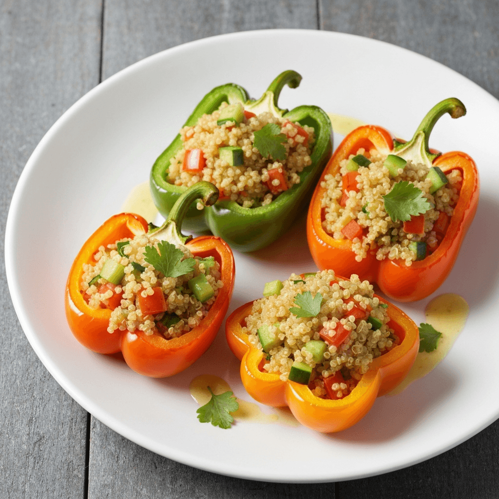 Mediterranean Quinoa Stuffed Bell Peppers