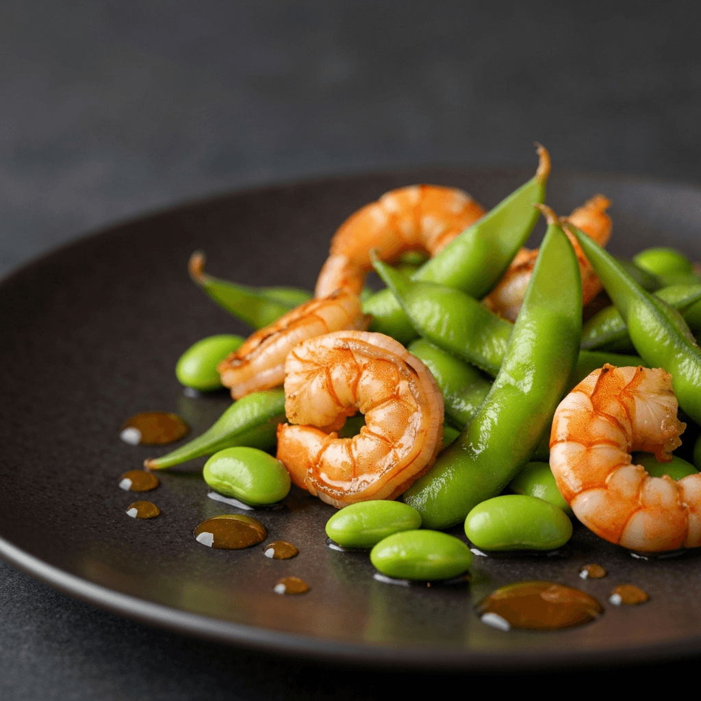 Spicy Edamame & Shrimp Bites