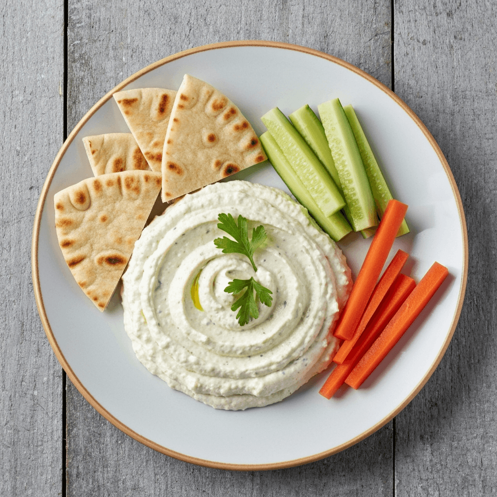 Whipped Feta Dip with Crudités and Pita Bread