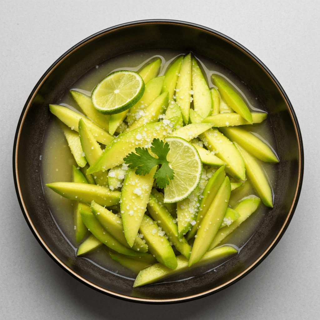 Mango Biche (Green Mango Salad) with Salt and Lime