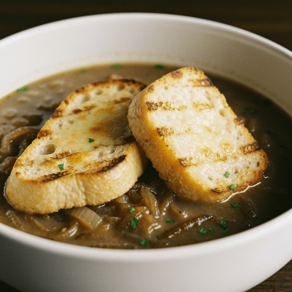 French Onion Soup Grilled Cheese Croutons