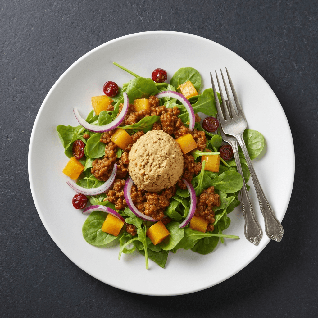 Deconstructed Bobotie Salad with Curry Vinaigrette