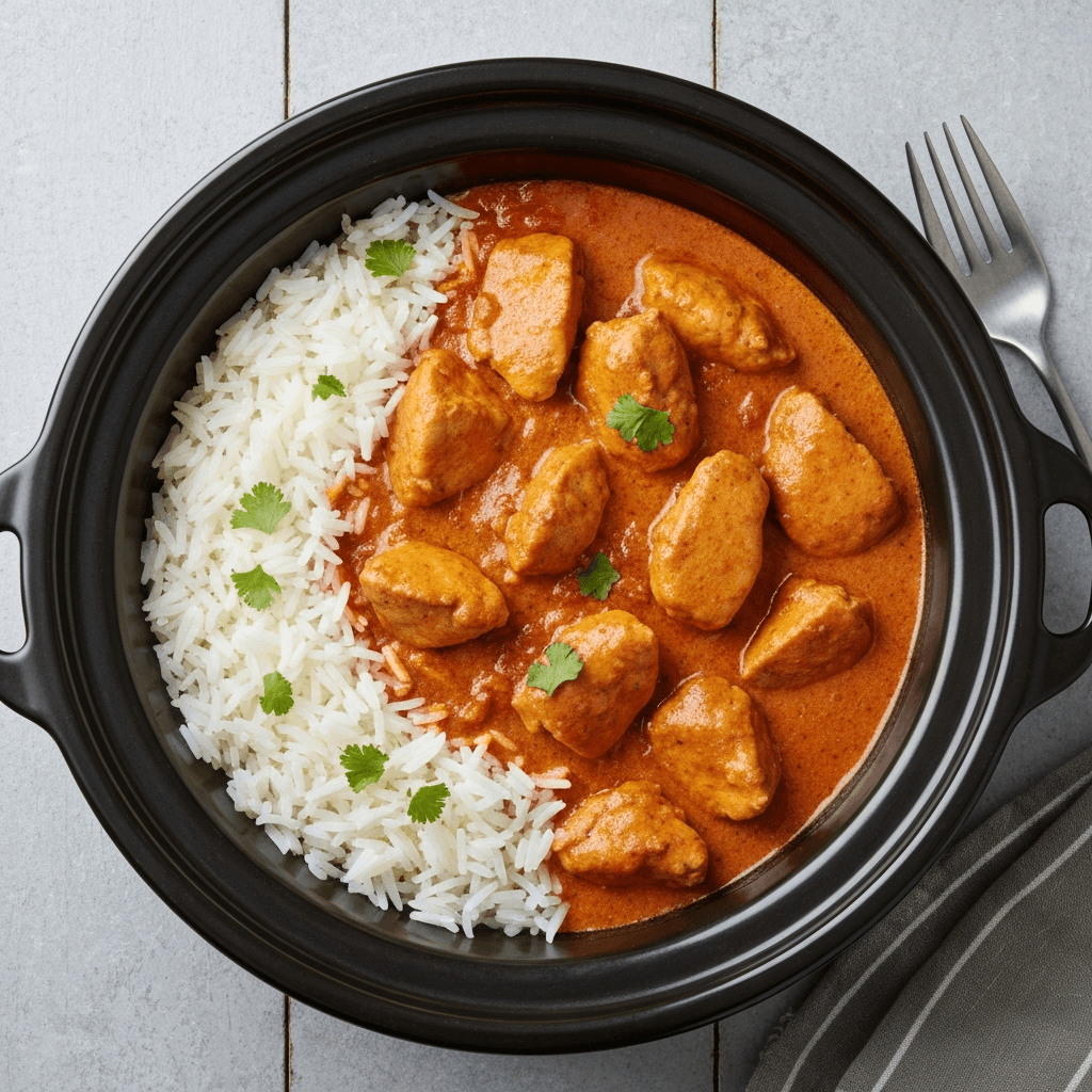 Slow Cooker Chicken Tikka Masala with Basmati Rice