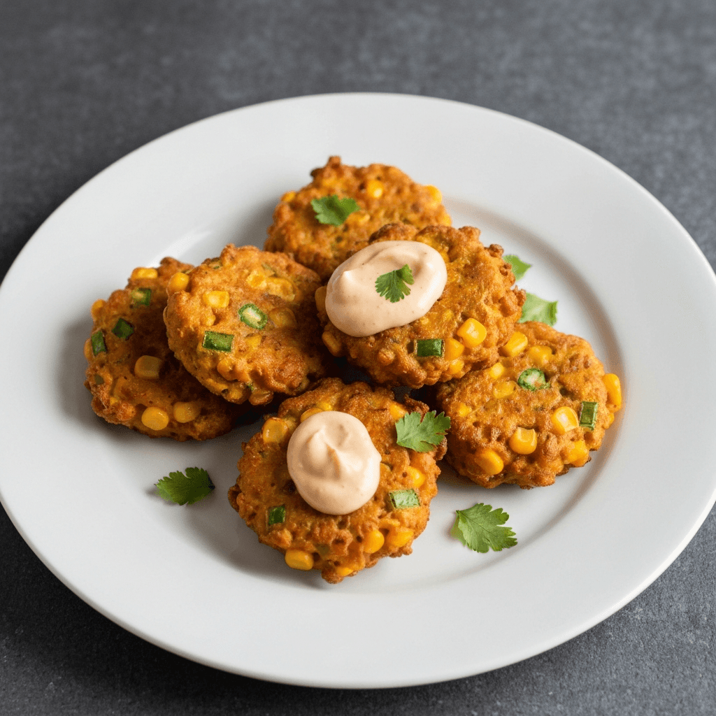 Corn and Jalapeño Tamale Fritters with Chipotle Aioli