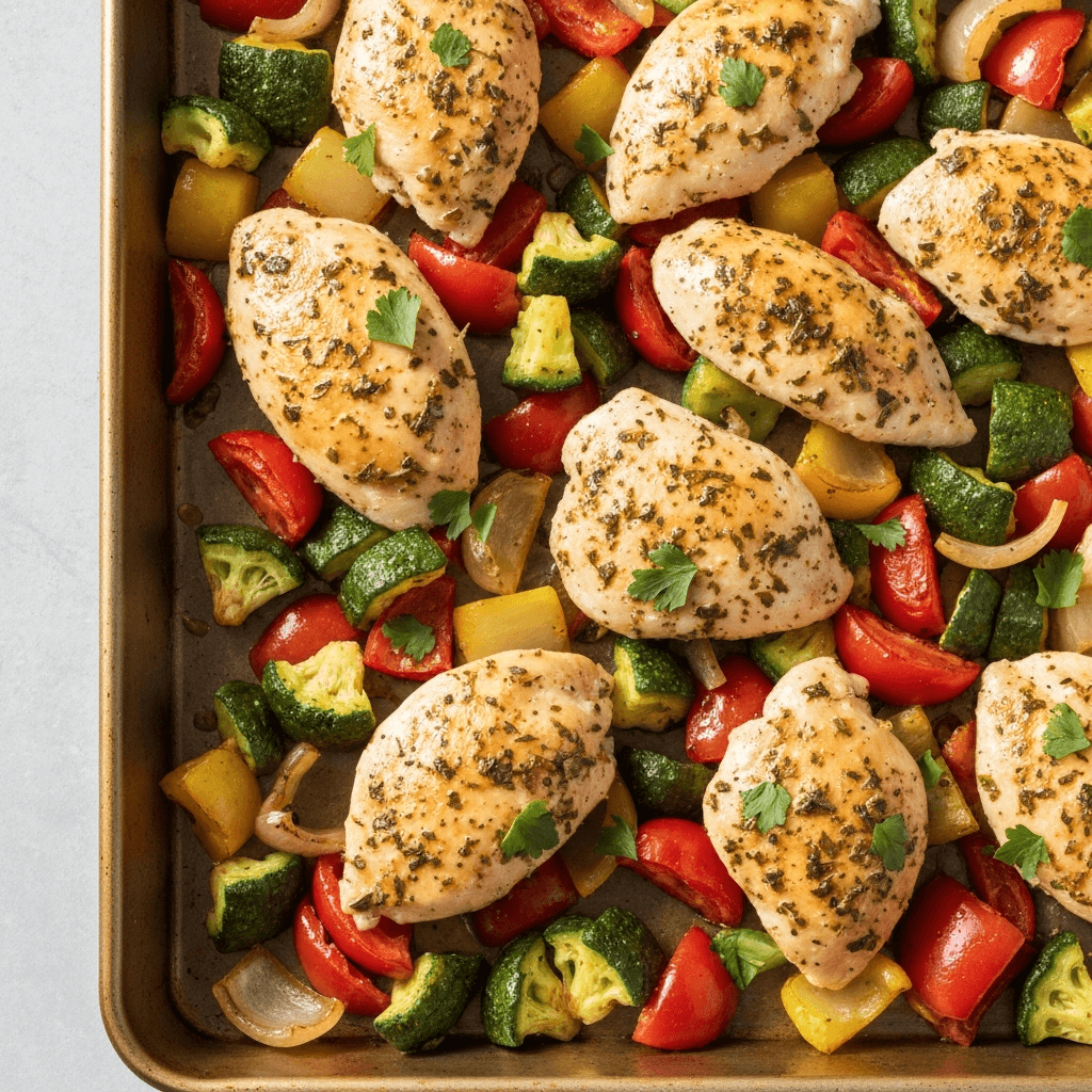 Sheet Pan Lemon Herb Chicken and Veggies