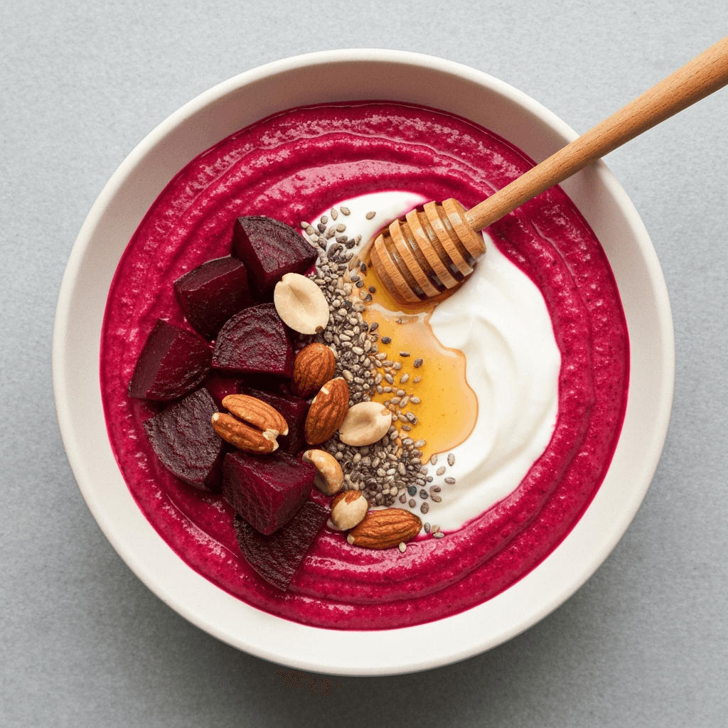 Beetroot and Jersey Cream Smoothie Bowl