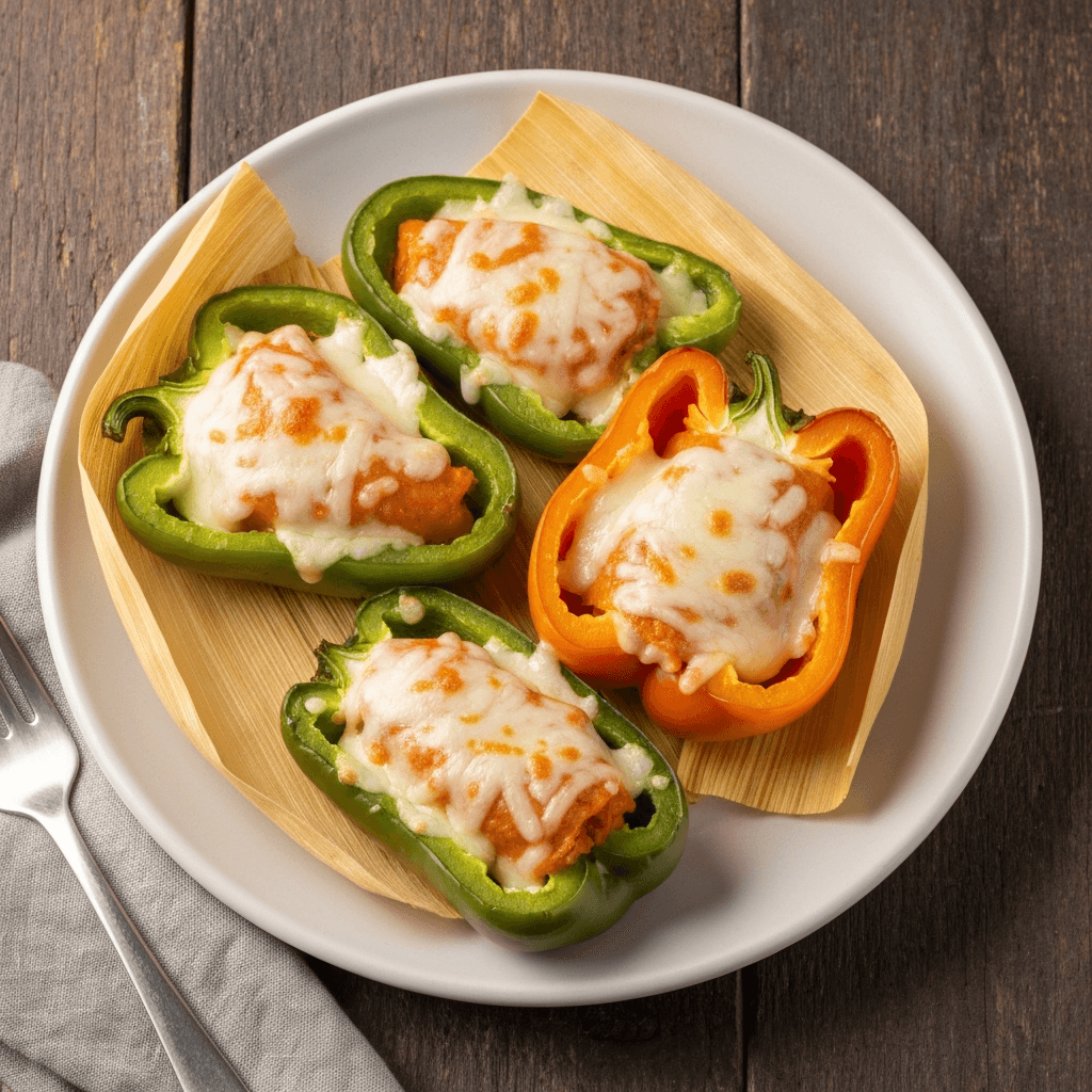 Tamale Stuffed Bell Peppers with Cheese
