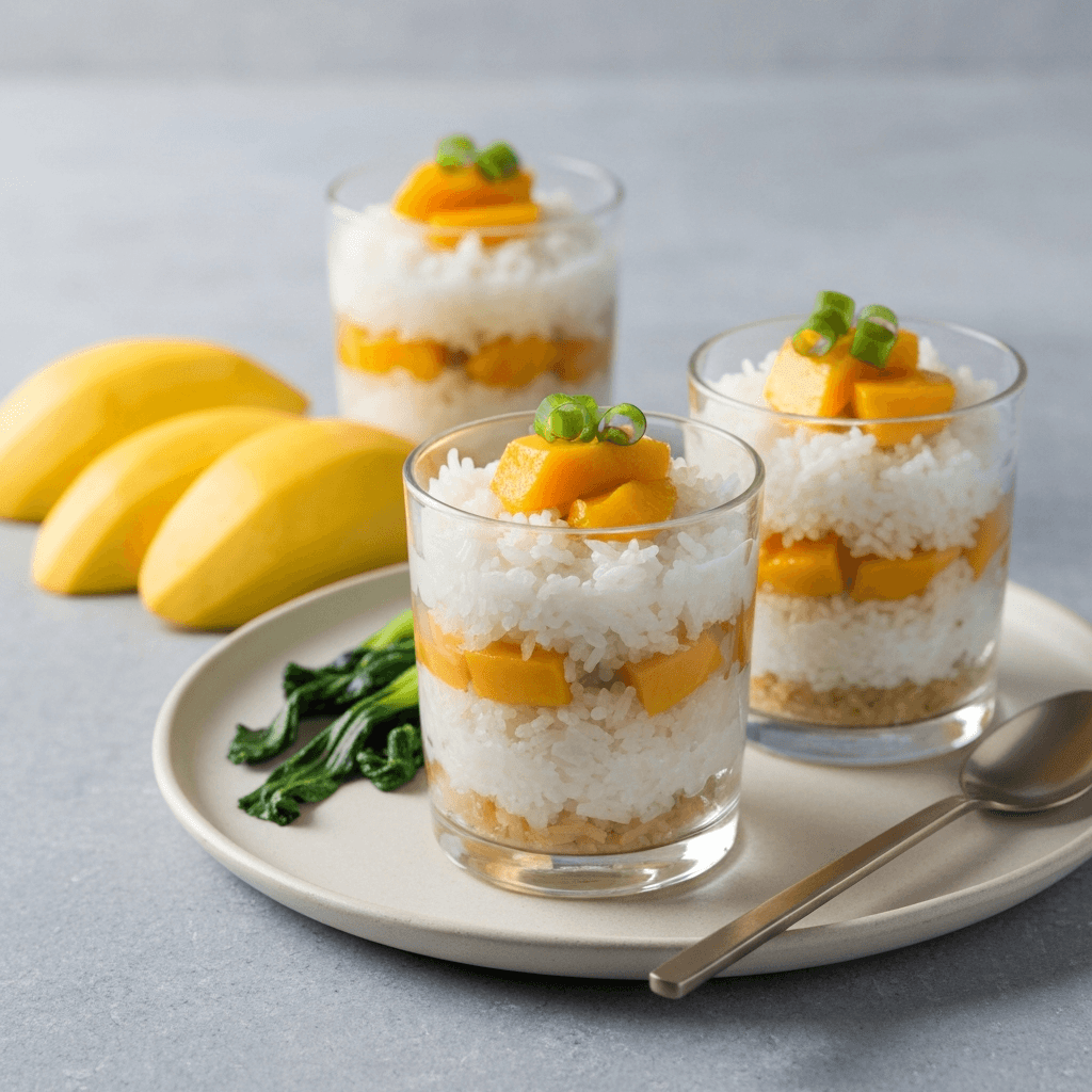 Coconut Mango Sticky Rice Parfaits
