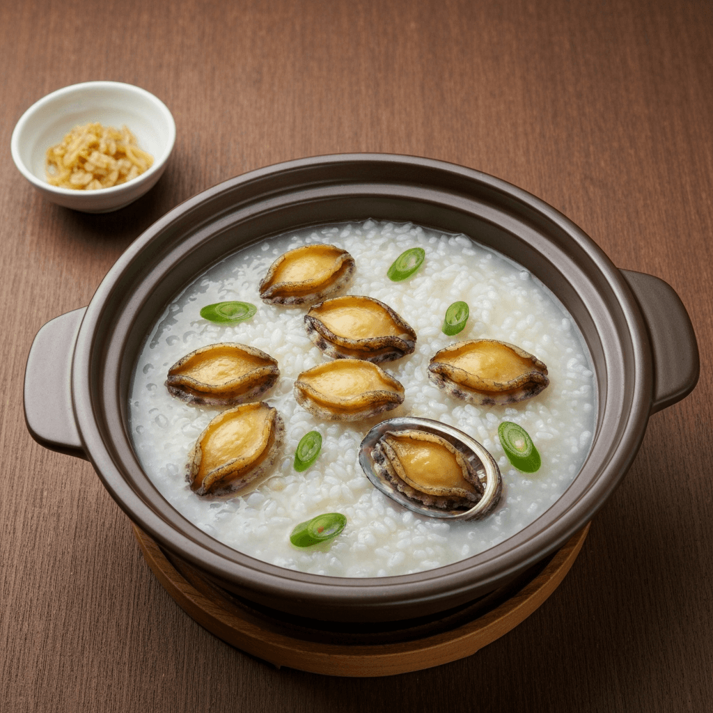 Korean Rice Porridge (Juk) Hot Pot with Abalone