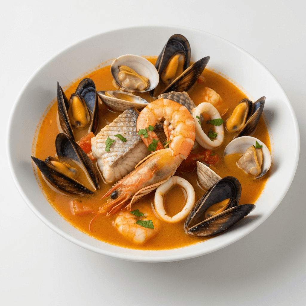 Italian Zuppa di Pesce with Saffron Aioli