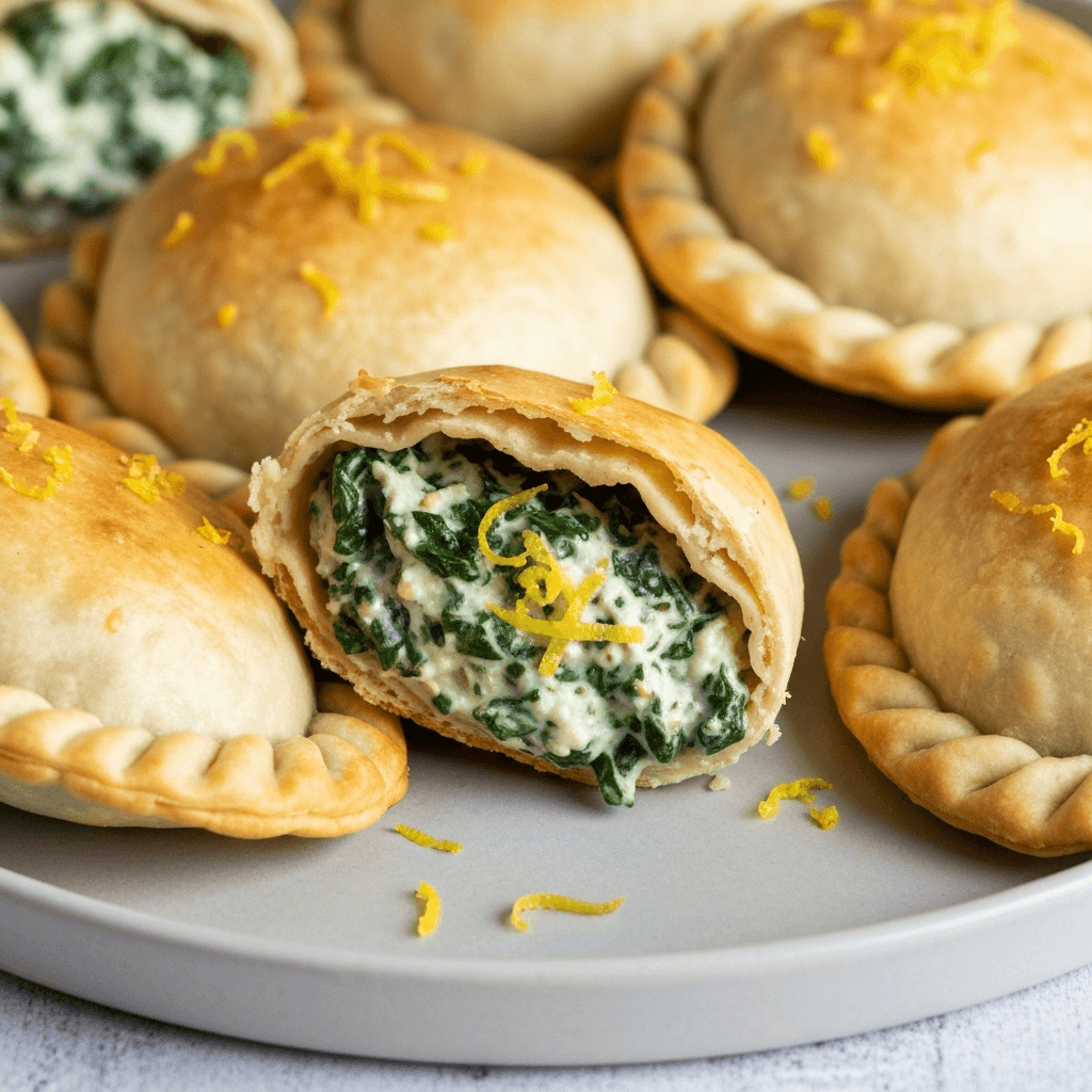 Spinach & Ricotta Empanadas with Lemon Zest