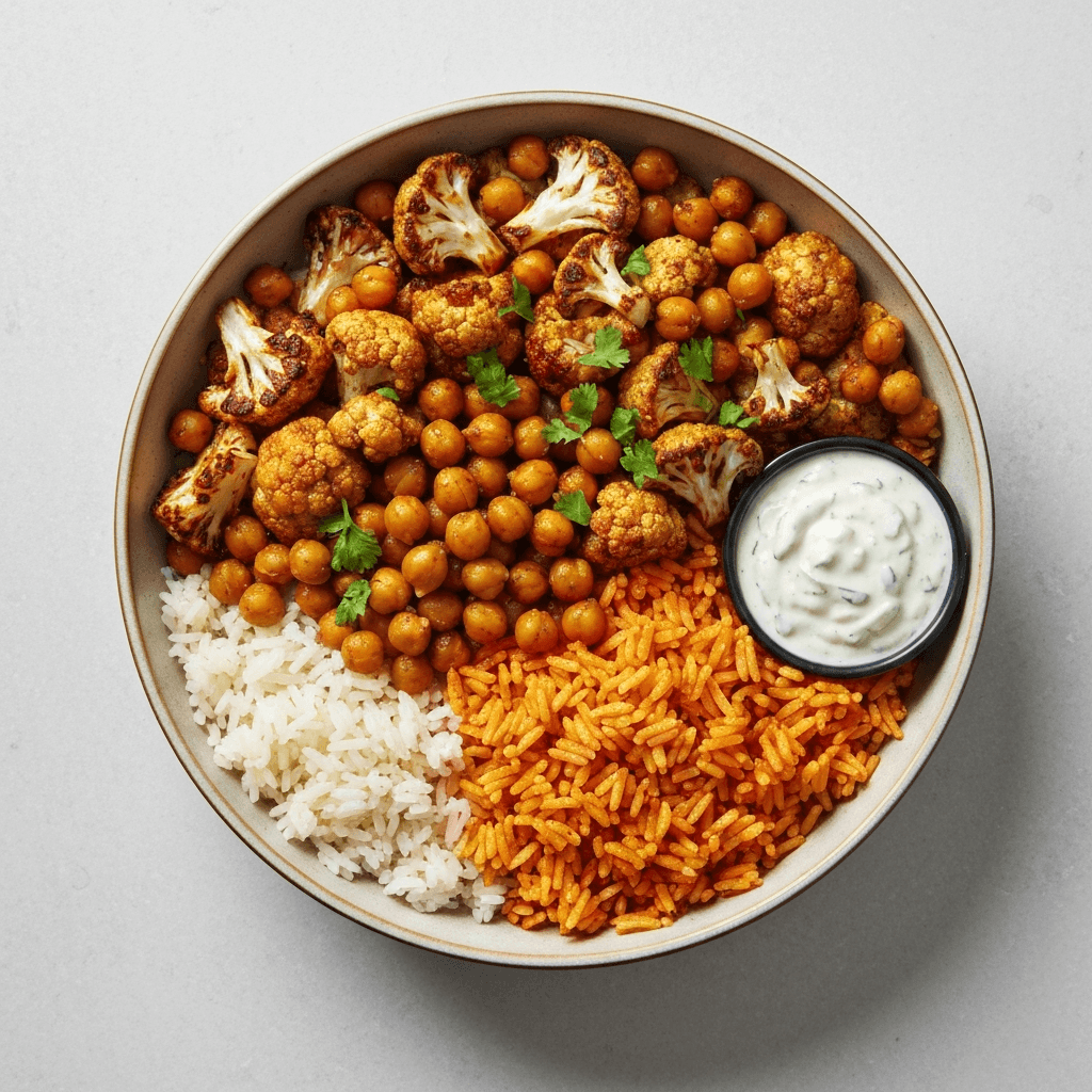 Bombay Burrito Bowls with Spiced Rice and Cauliflower