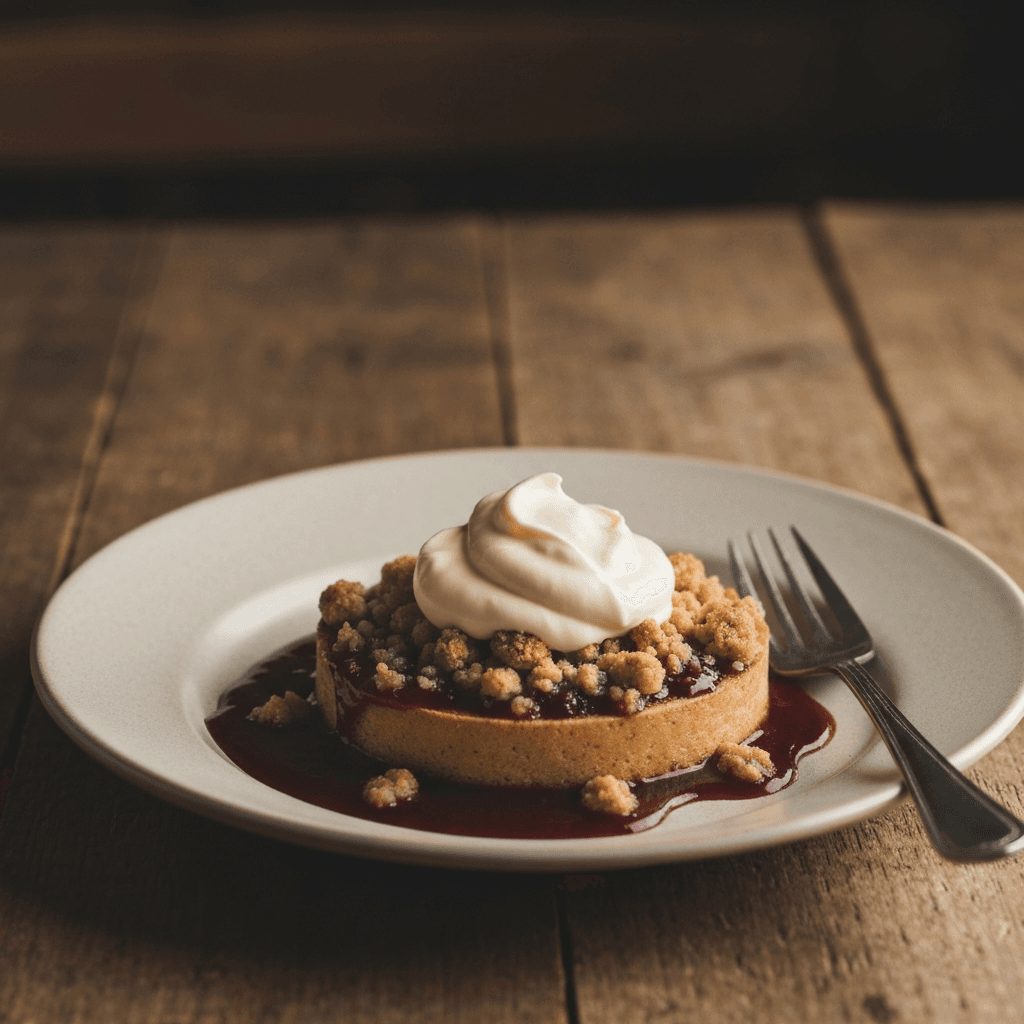 Jersey Black Butter & Apple Crumble with Clotted Cream
