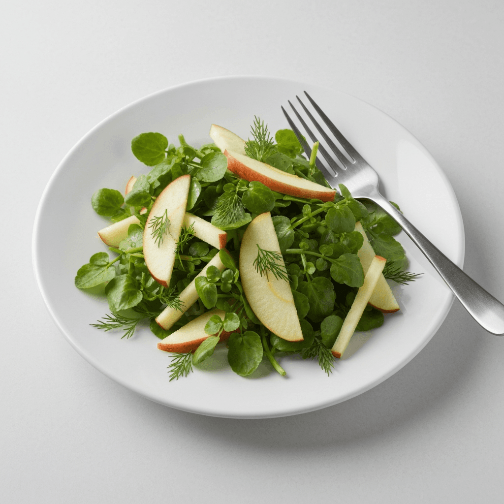 Watercress and Apple Salad with Lemon-Dill Vinaigrette