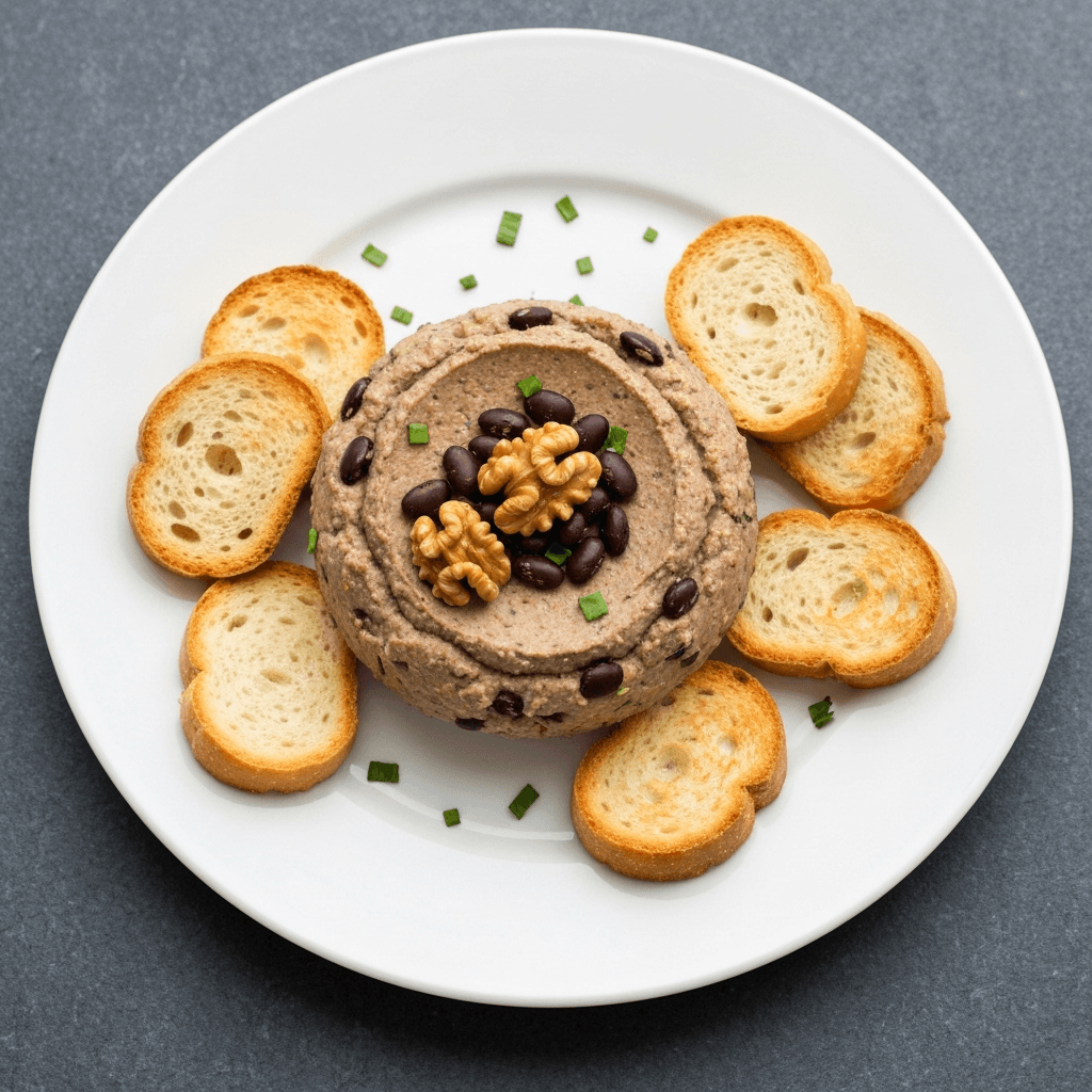 Black Bean & Walnut Paté with Crostini