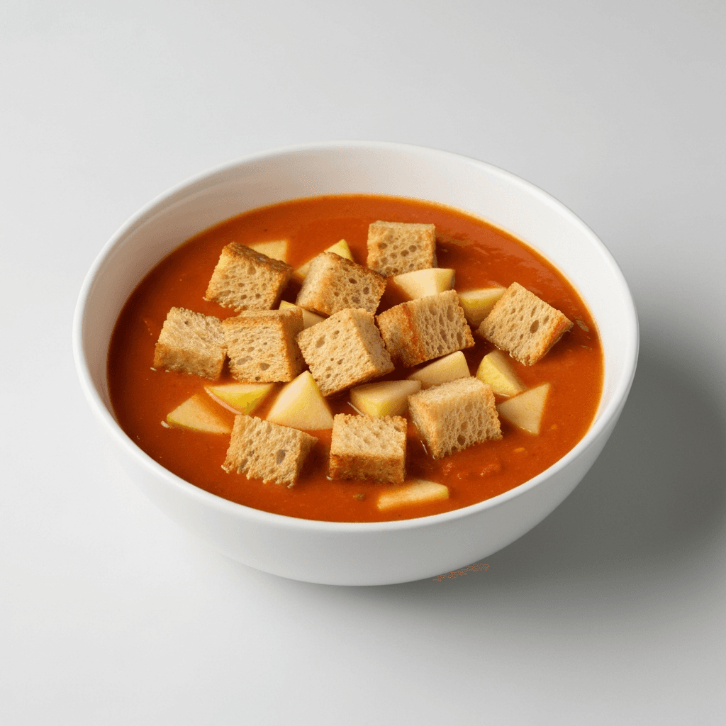 Pampushky Grilled Cheese Soup with Smoked Gouda and Apple