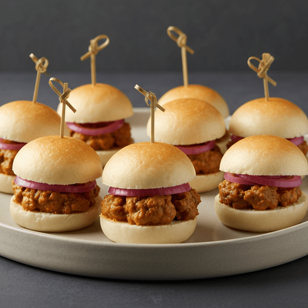 Curry Chicken Mantou Sliders with Gula Melaka Glaze & Pickled Onions