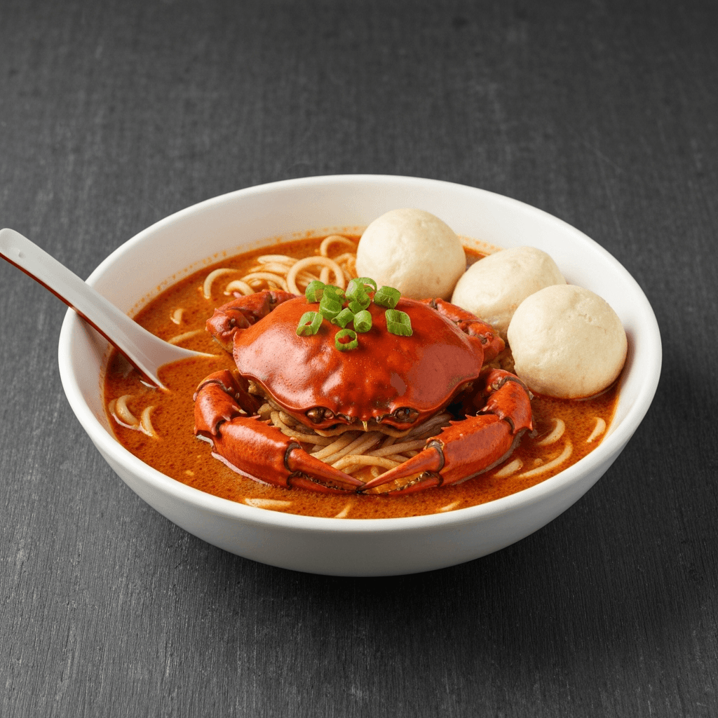 Chili Crab Bak Chor Mee Soup with Sourdough Mantou