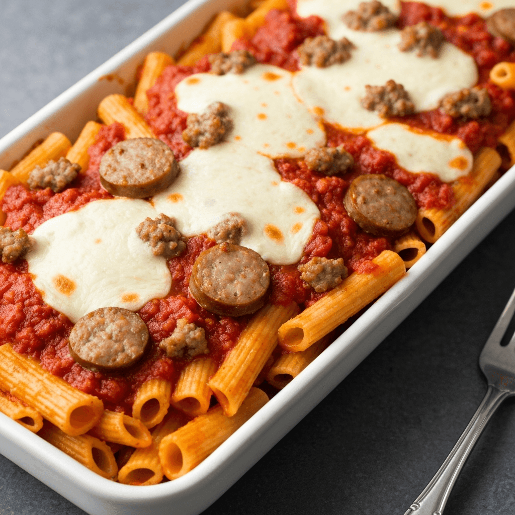 Baked Ziti with Sausage and Mozzarella