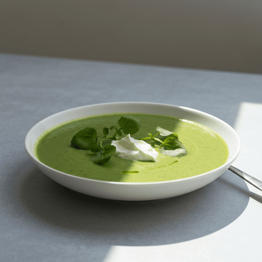 Watercress Soup with Crème Fraîche