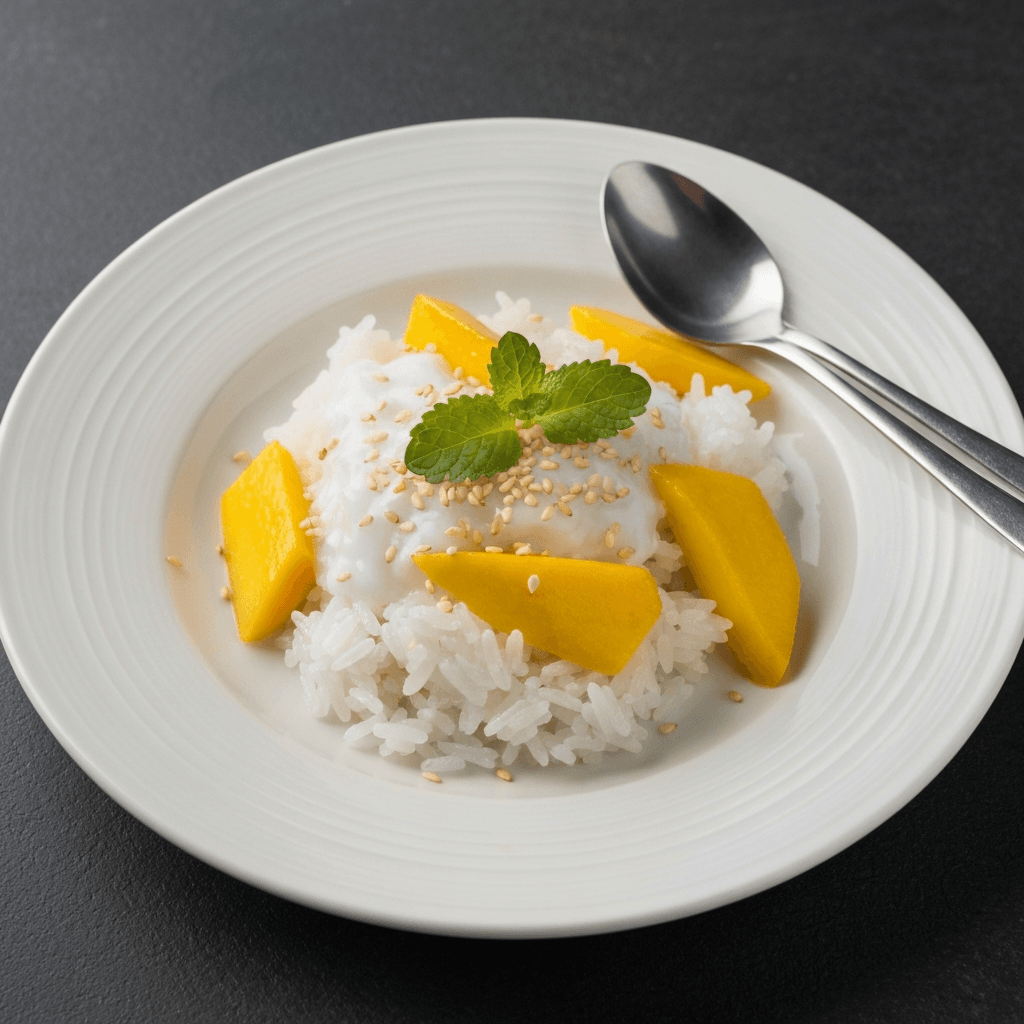 Mango Sticky Rice with Toasted Sesame Seeds