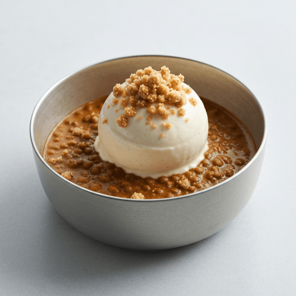 Daal Makhani Ice Cream with Cardamom Crumble