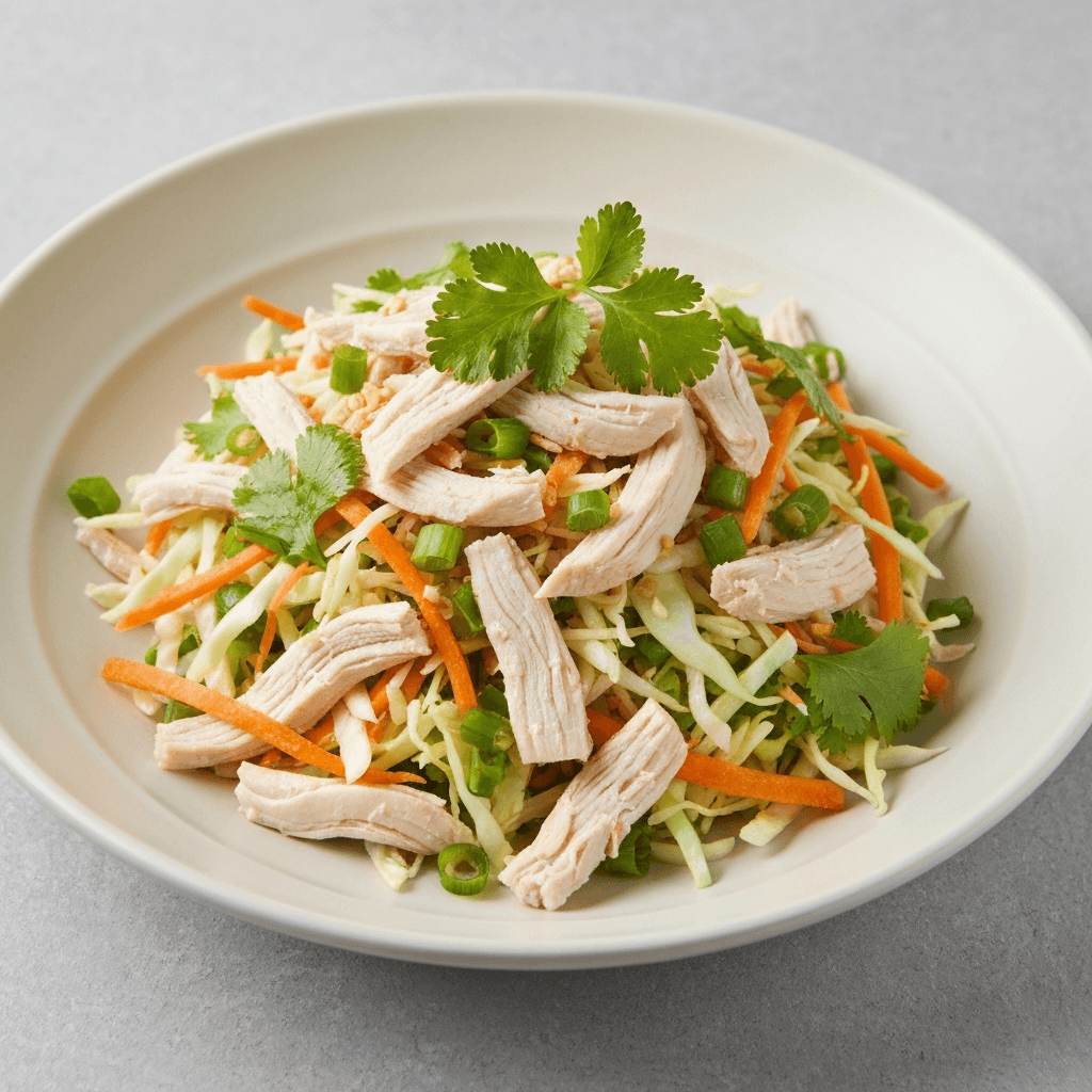 Vietnamese Chicken Salad (Goi Ga) with Cabbage and Herbs