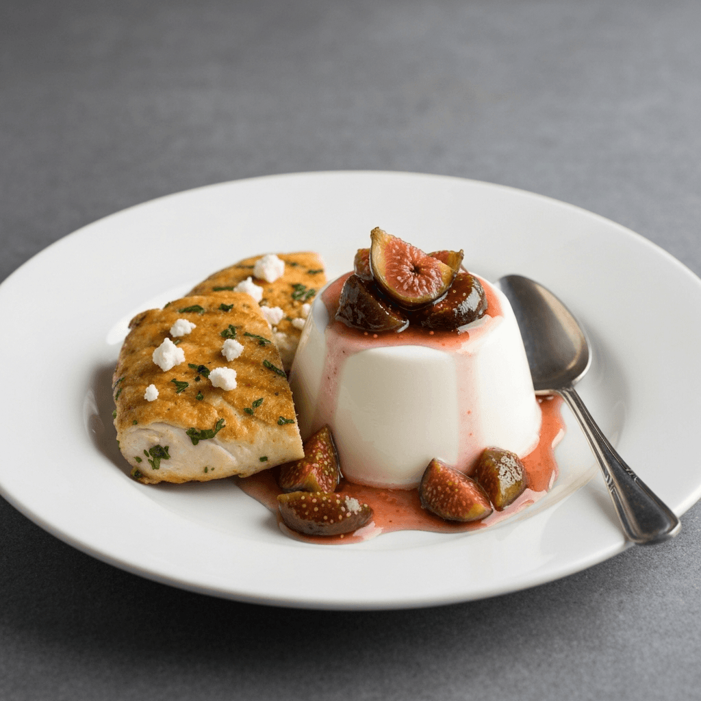 Greek Yogurt Panna Cotta with Fig Compote