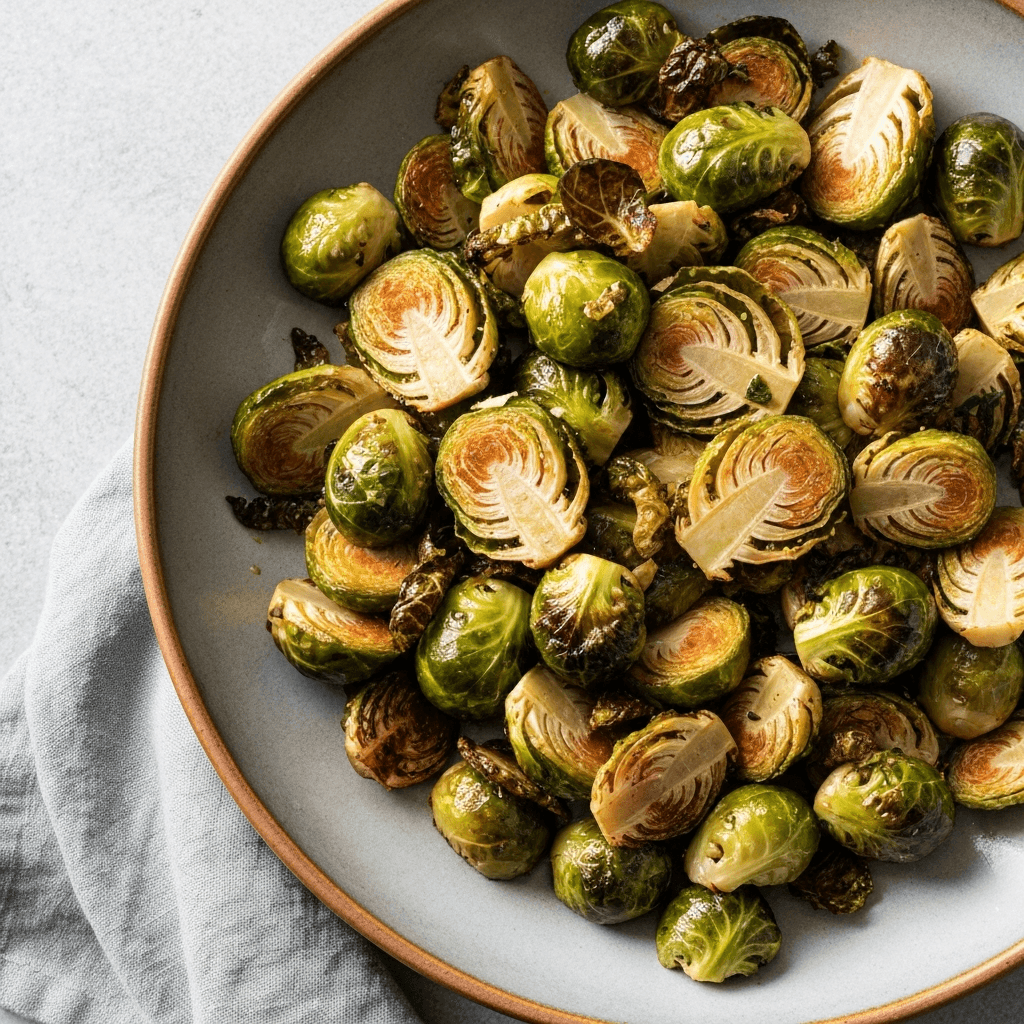 Roasted Brussels Sprouts with Jersey Butter & Balsamic Glaze