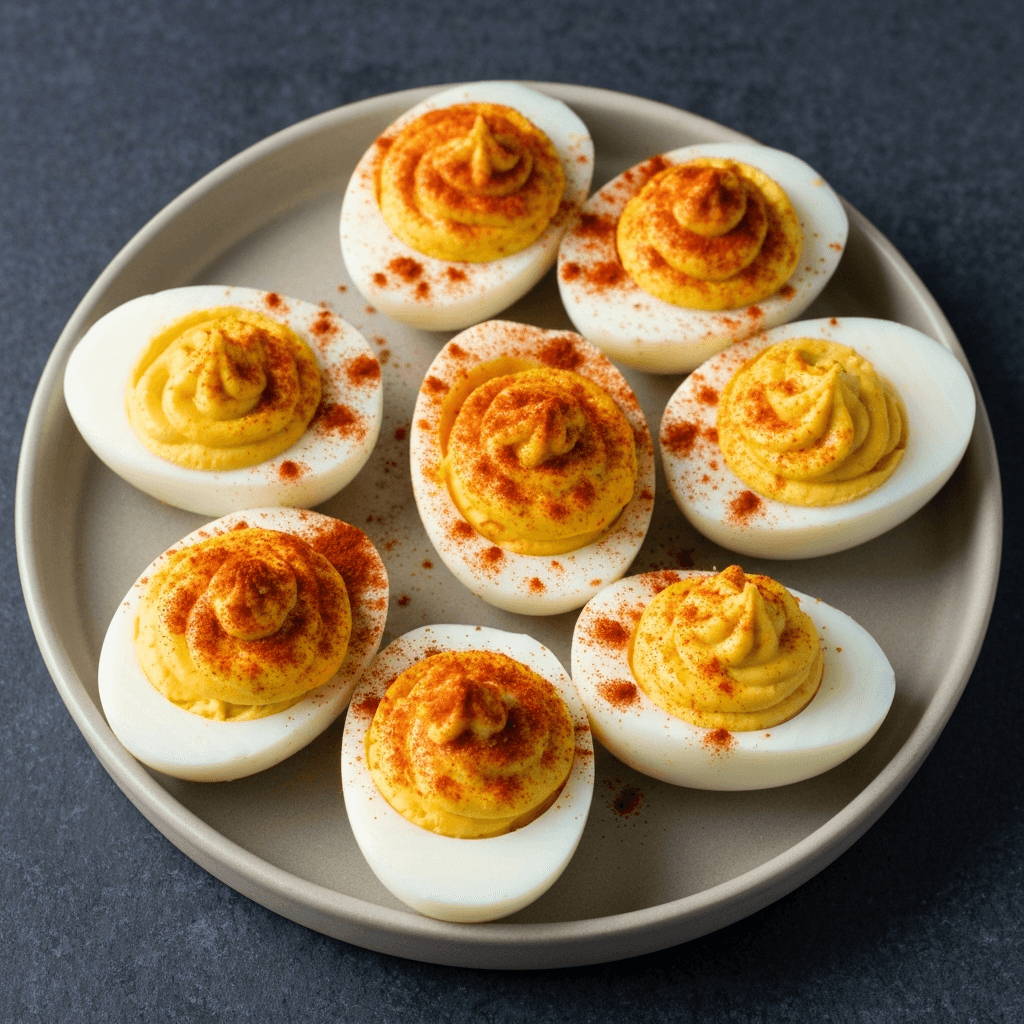 Spanish Style Deviled Eggs with Smoked Paprika