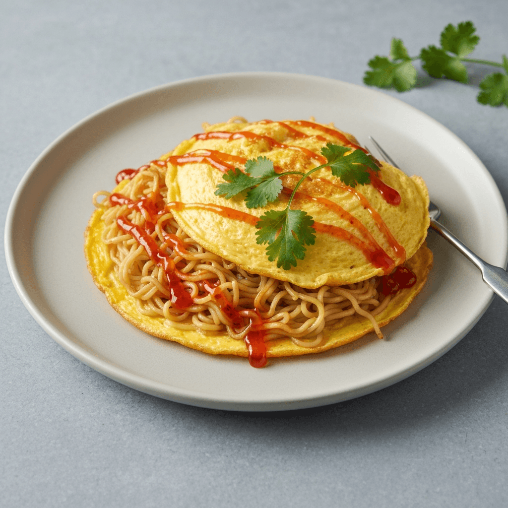 Thai Inspired Breakfast Noodle Omelette