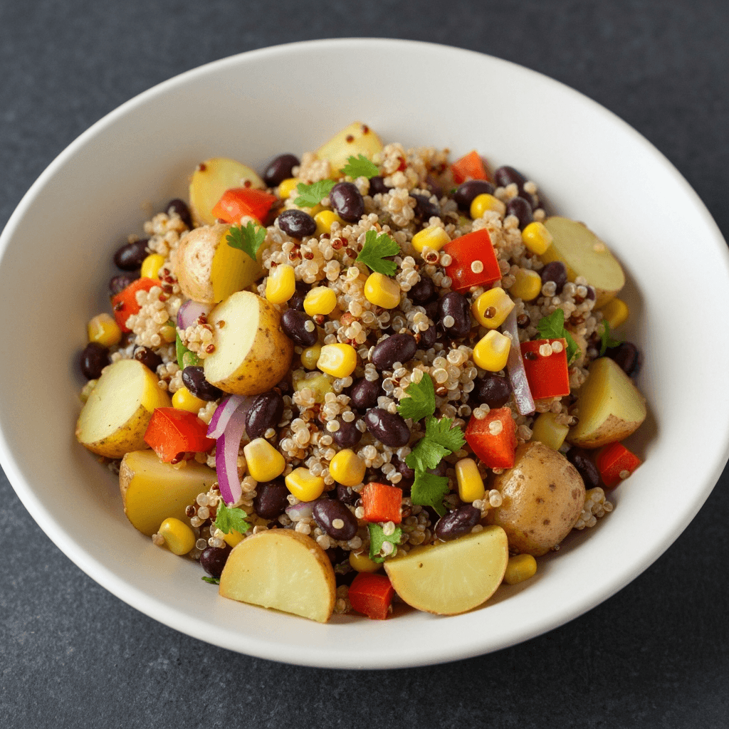 Peruvian Potato and Quinoa Salad with Aji Amarillo Vinaigrette