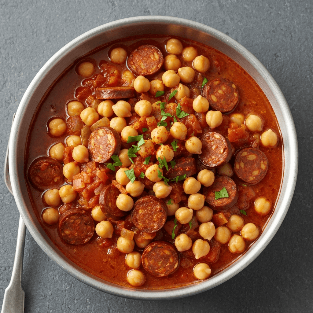 Italian Chorizo and Chickpea Stew with Smoked Paprika
