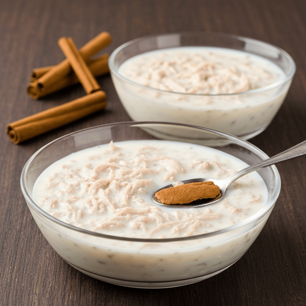Tavuk Göğsü (Chicken Breast Pudding) with Cinnamon