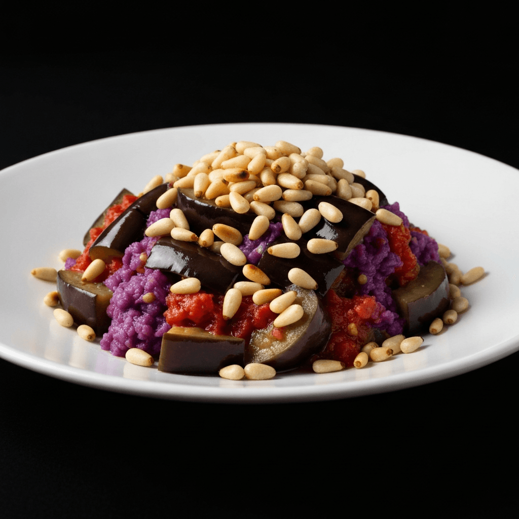 Eggplant Caponata with Toasted Pine Nuts