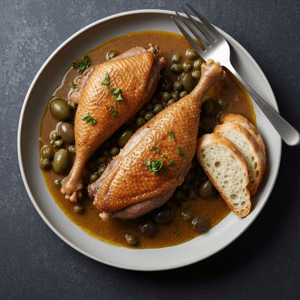 Venetian Duck Stew with Olives and Capers