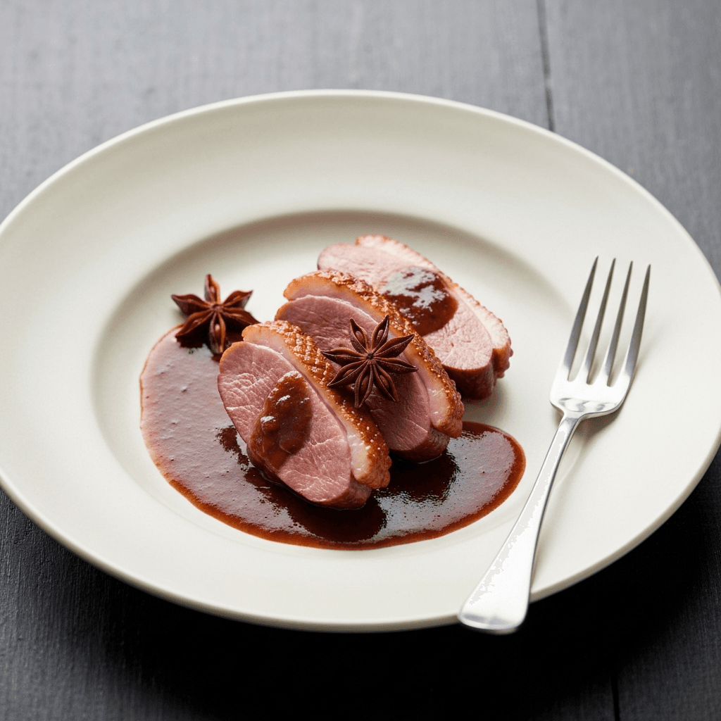 Jasmine Tea Smoked Duck Breast with Star Anise Reduction