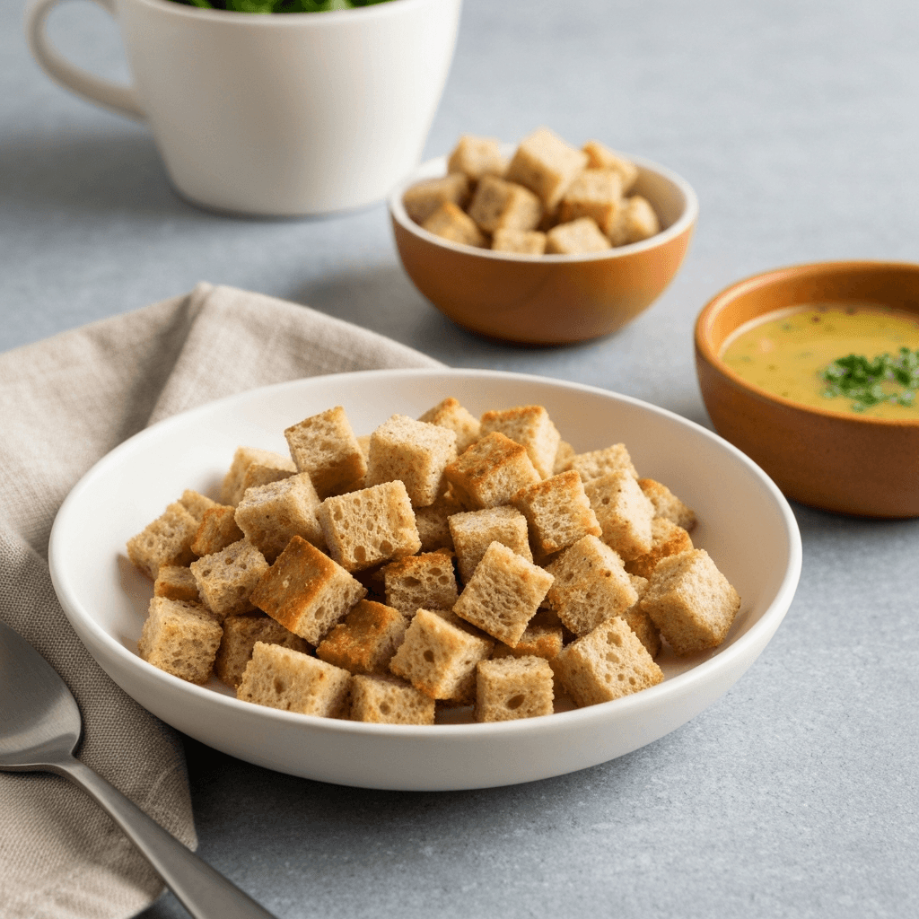 Garlic Herb Pampushky Croutons for Creamy Borscht (a Bread Recipe)